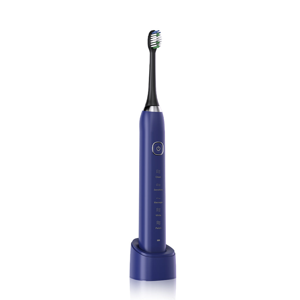 Electric Sonic Toothbrush With 8 Brush Heads Blue